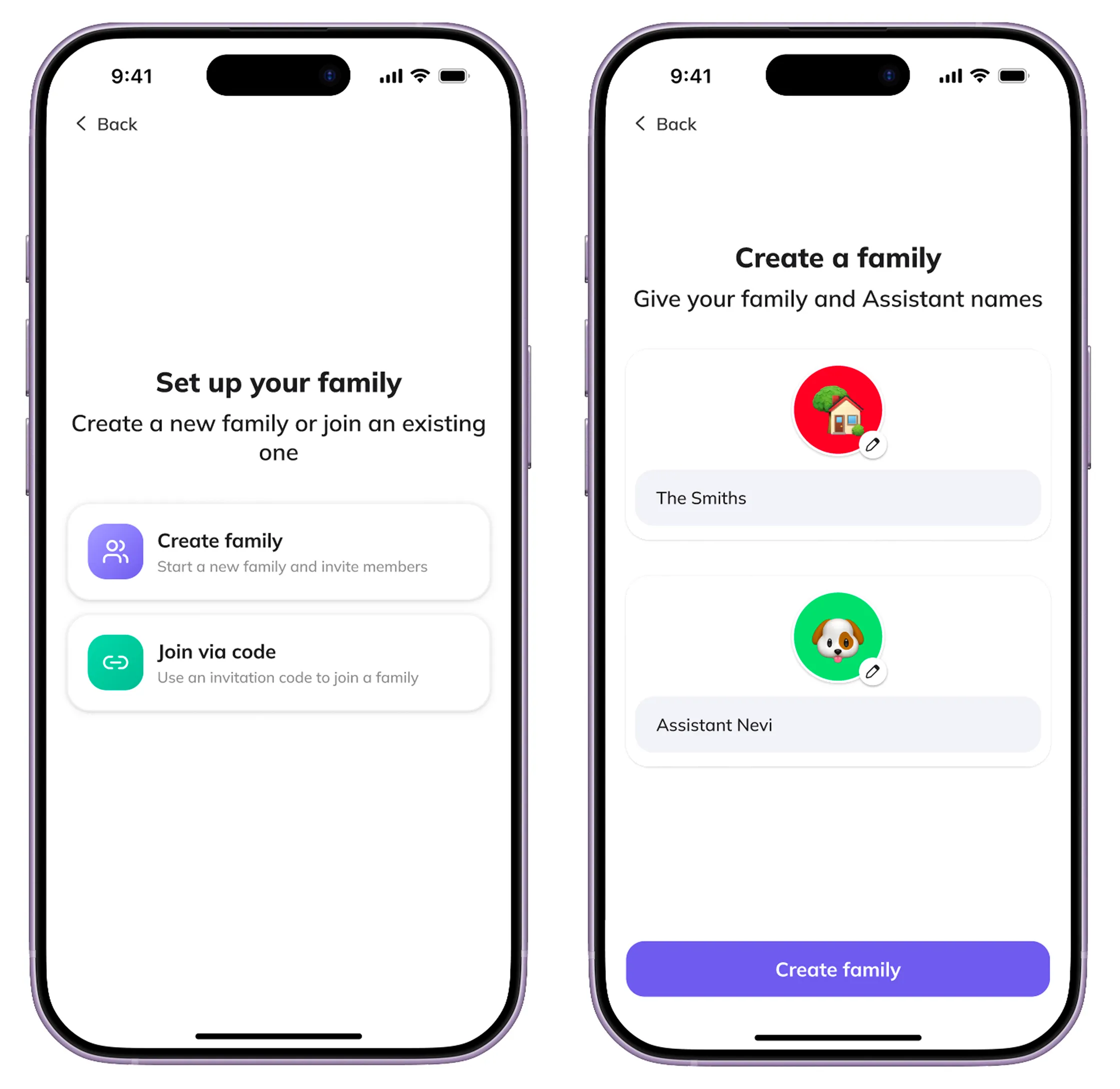 Create or Join a Family