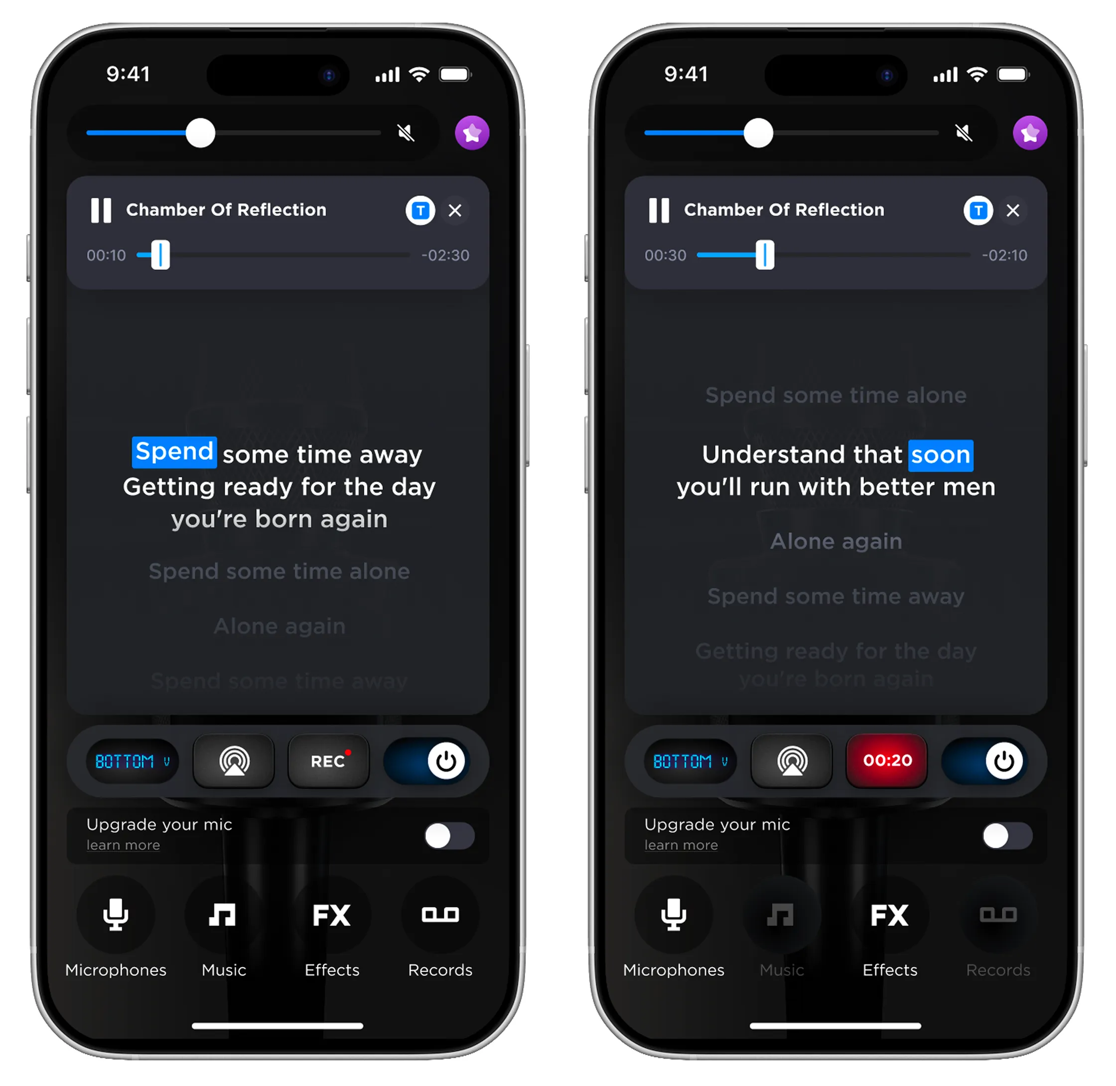 The Lyrics Panel Takes the Screen